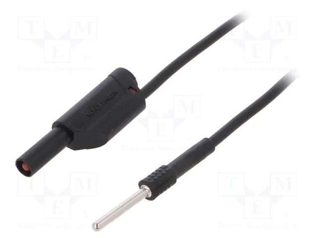 Test lead; 19A; Len: 0.25m; black; Cond.cross sec: 1mm2 SCHÜTZINGER AL8323125-SW