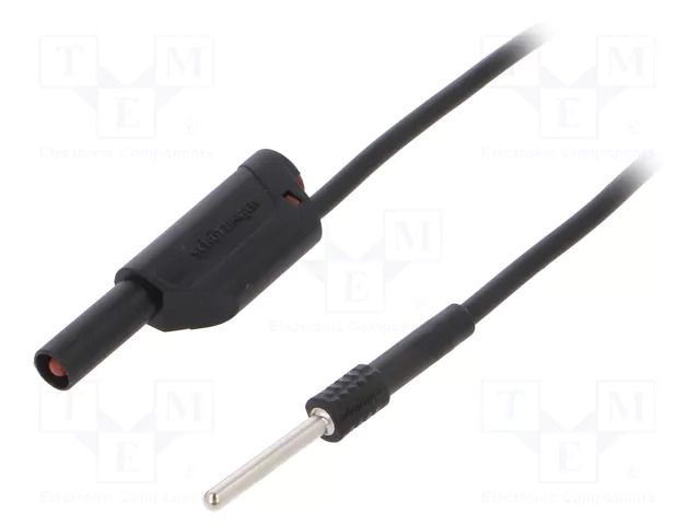 Test lead; 19A; Len: 0.25m; black; Cond.cross sec: 1mm2 SCHÜTZINGER AL8323125-SW