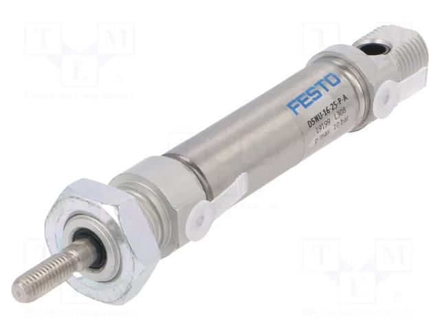 Round cylinder; Piston diam: 16mm; Piston stroke: 25mm; 1÷10bar FESTO DSNU-16-25-P-A