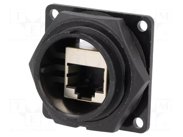 Connector: RJ45; coupler; DC; PIN: 8; Cat: 6; shielded; 8p8c; straight SWITCHCRAFT DCP-RJ6SB-F