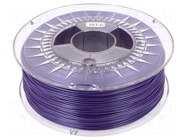 Filament: PET-G; Ø: 1.75mm; violet; 220÷250°C; 1kg DEVIL DESIGN DEV-PETG-1.75-GV