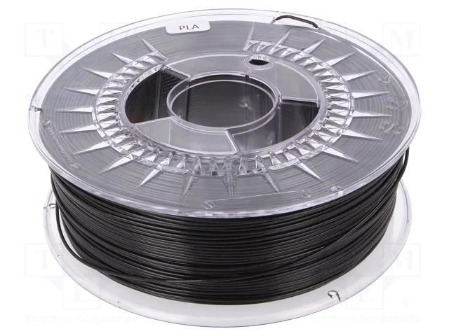 Filament: PLA; Ø: 1.75mm; black,translucent; 200÷235°C; 1kg DEVIL DESIGN DEV-PLA-1.75-GBK