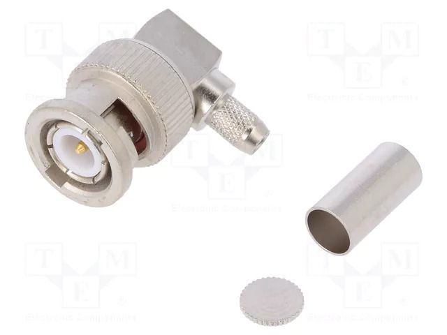 Connector: BNC; plug; male; angled 90°; 50Ω; soldering,crimped TELEGÄRTNER J01000A1258