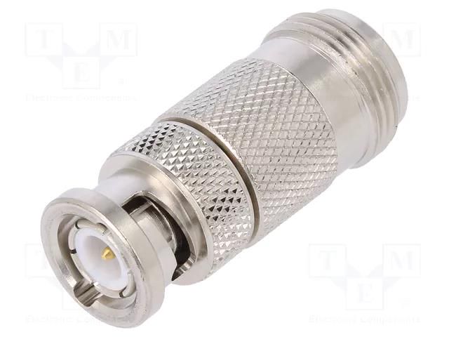 Adapter; BNC male,N female; Insulation: PTFE; 50Ω; straight TELEGÄRTNER J01008A0824