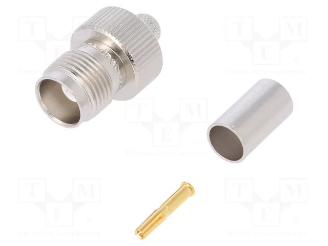 Connector: TNC; plug; female; straight; 50Ω; crimped; for cable TELEGÄRTNER J01011A0044