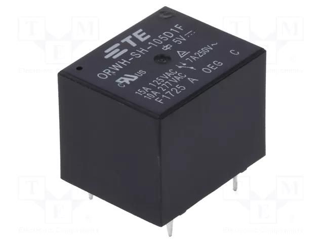 Relay: electromagnetic; SPDT; Ucoil: 5VDC; 10A; 10A/277VAC; ORWH TE Connectivity ORWH-SH-105D1F.000
