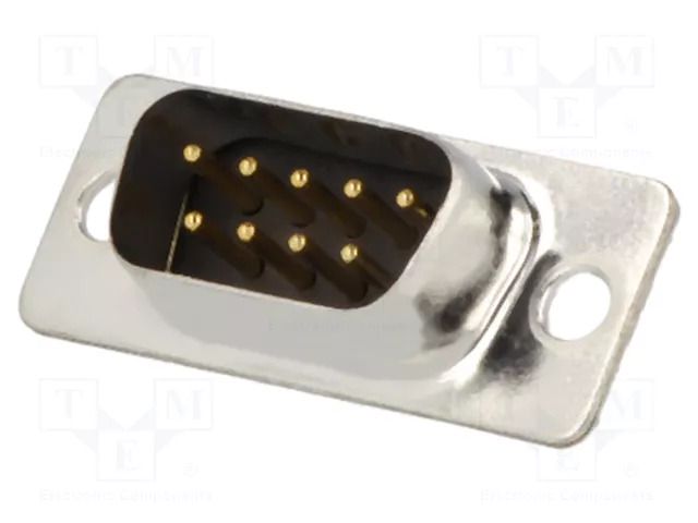 Connector: D-Sub; PIN: 9; plug; male; for cable; soldering; black ENCITECH DM09-SP