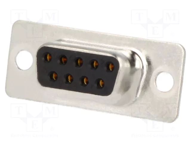 Connector: D-Sub; PIN: 9; plug; female; for cable; soldering; black ENCITECH DM09-SS