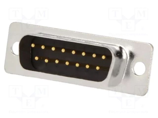 Connector: D-Sub; PIN: 15; plug; male; for cable; soldering; black ENCITECH DM15-SP