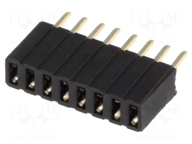 Connector: pin strips; socket; female; PIN: 8; THT; straight; 1.27mm CONNFLY DS1065-07-1X8S8BV