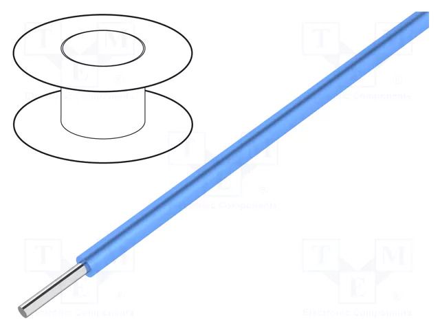 Wire; HookUp Wire; 22AWG; wire; Cu; PVC; blue; 300V; 305m; 1000ft ALPHA WIRE 3051/1-BL001