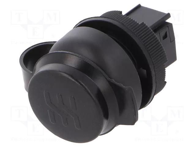 USB socket; 22mm; FrontCom; -40÷70°C; Ø22mm; IP65; black WEIDMÜLLER 1018840000