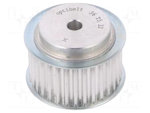 Belt pulley; T5; W: 25mm; whell width: 36mm; Ø: 50.1mm; aluminium OPTIBELT 36-T5-32-200ZA