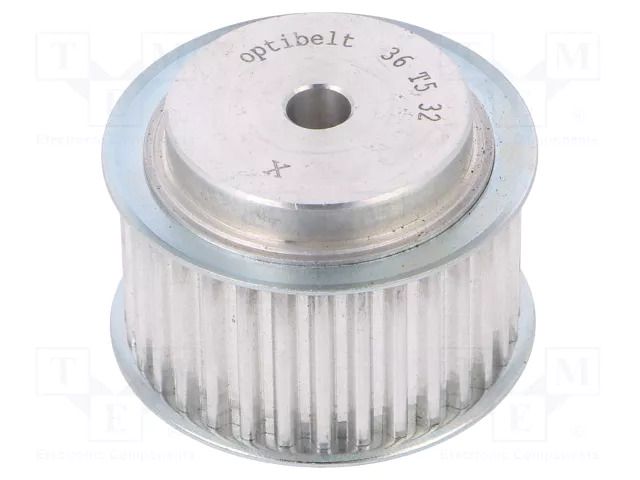 Belt pulley; T5; W: 25mm; whell width: 36mm; Ø: 50.1mm; aluminium OPTIBELT 36-T5-32-200ZA