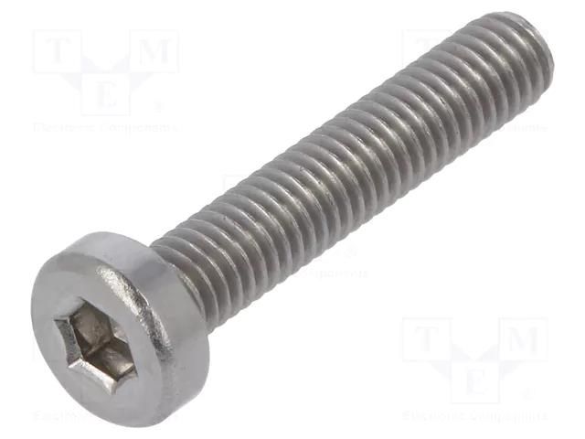 Screw; M3x16; 0.5; Head: cheese head; hex key; HEX 2mm; DIN 7984 BOSSARD B3X16/BN2844