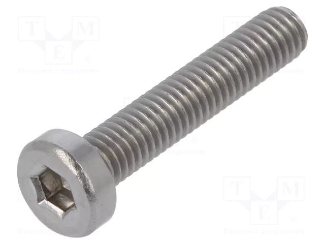 Screw; M3x16; 0.5; Head: cheese head; hex key; HEX 2mm; DIN 7984 BOSSARD B3X16/BN2844