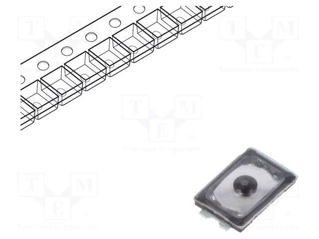 Microswitch TACT; SPST-NO; Pos: 2; 0.02A/15VDC; SMT; none; 3x2mm C&K KXT331