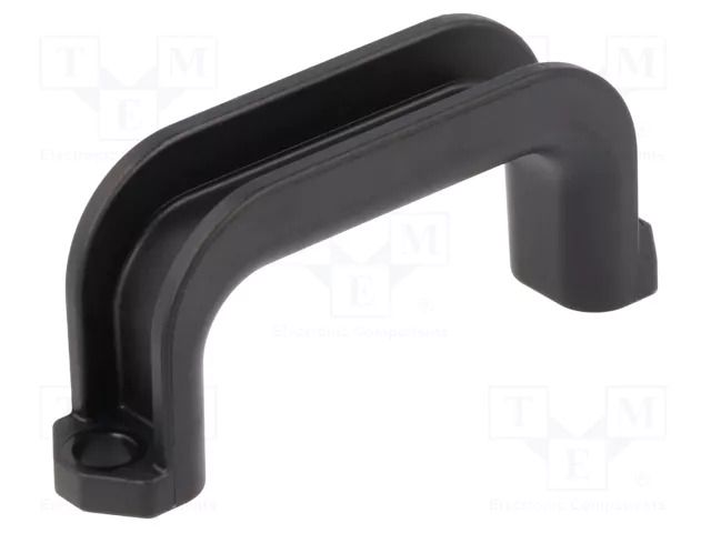 Holder; ABS,polycarbonate; black; H: 22mm; L: 52mm; W: 12.2mm; handle FIX&FASTEN FIX-HANU-91