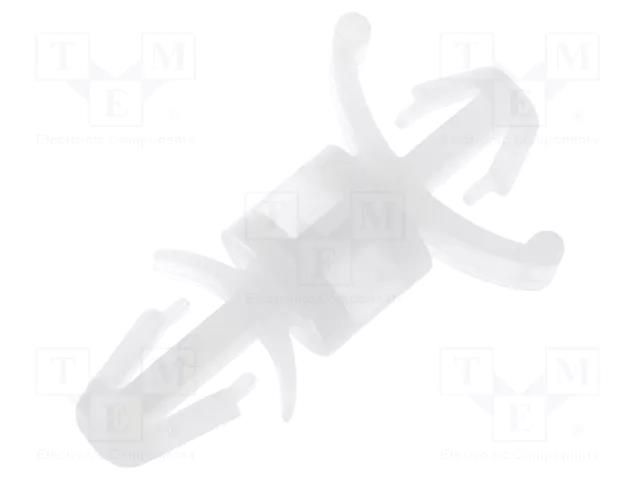 PCB distance; polyamide; L: 6.4mm; latch/latch; natural; UL94V-2 FIX&FASTEN FIX-LCD-6