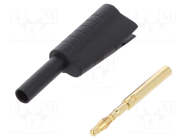 Connector: 2mm banana; plug; 10A; 30VAC; 60VDC; black; soldered CLIFF FCR7366B