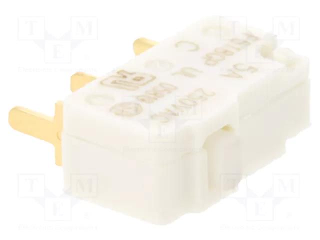 Microswitch SNAP ACTION; 5A/250VAC; without lever; SPDT; ON-(ON) SAIA-BURGESS F5T8GPUL