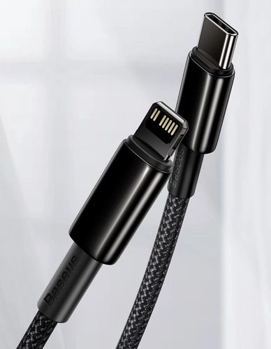 Baseus CATLWJ-A01 Lightning - USB-C PD 20W 480Mb/s 2m cable - black, Baseus 6953156232044