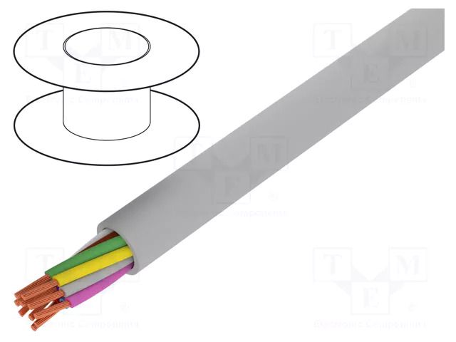 Wire; ELITRONIC® LIYY; 12x0.5mm2; unshielded; 250V; Cu; stranded TKD TKD-0500885
