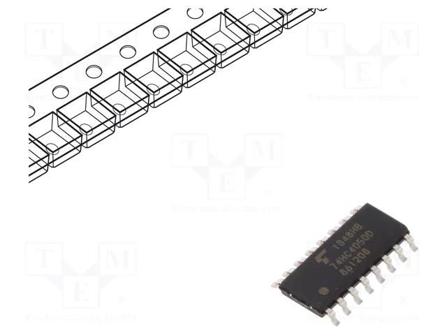 IC: digital; buffer,non-inverting; Ch: 6; SMD; SO16; HC; 2÷6VDC TOSHIBA 74HC4050DBJ