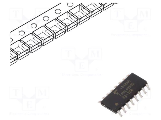 IC: digital; buffer,non-inverting; Ch: 6; SMD; SO16; HC; -40÷85°C TOSHIBA 74HC4050DBJ