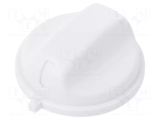 Knob; white; Ø: 20mm; Flange dia: 22mm; THERMO 80 ITALTRONIC IT-C61603000M