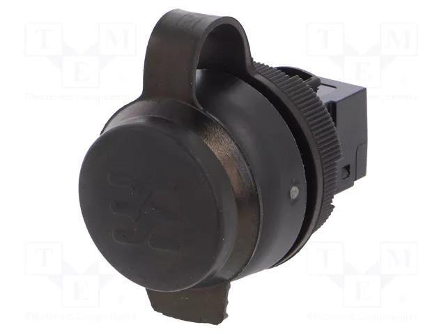 USB socket; 22mm; FrontCom; -40÷70°C; Ø22mm; IP65; black WEIDMÜLLER 1427960000