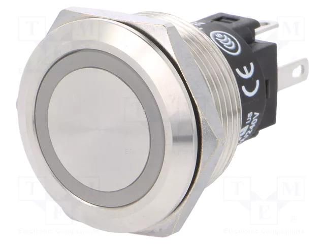 Switch: vandal resistant; Pos: 2; SPDT; 3A/240VAC; 3A/240VDC; red EAO 82-6151.1113