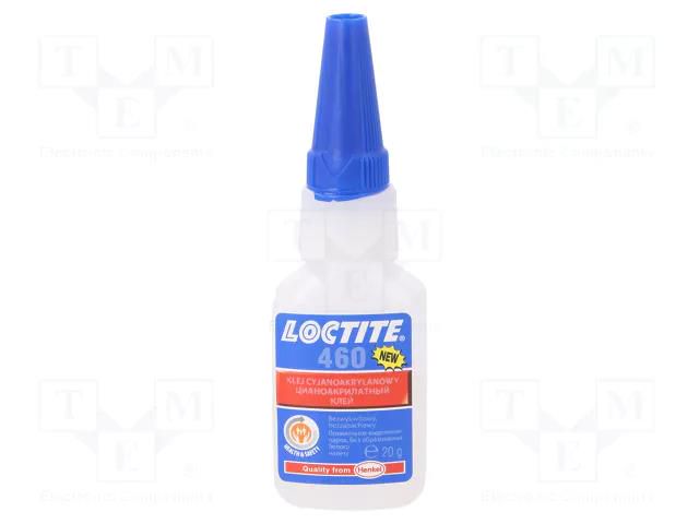 Cyanoacrylate adhesive; colourless; plastic container; 5÷20s LOCTITE LOC-460