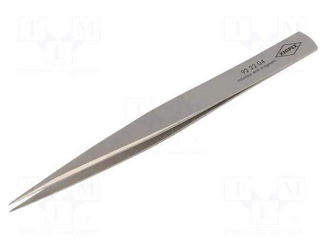 Tweezers; 130mm; for precision works; Blade tip shape: sharp KNIPEX KNP.922204