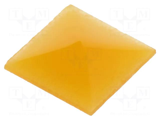 Cap; 10.35x10.35x0.5mm; amber; UB; UB NKK SWITCHES AT4075D