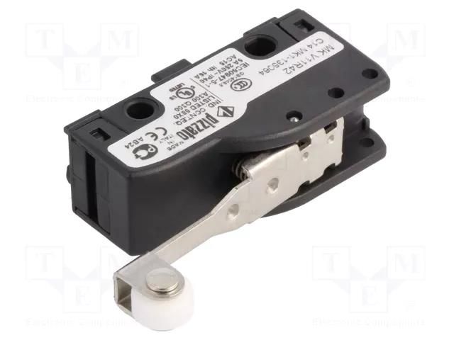 Microswitch SNAP ACTION; 6A/250VAC; 5A/24VDC; SPDT; ON-(ON); MK PIZZATO ELETTRICA MKV11R42