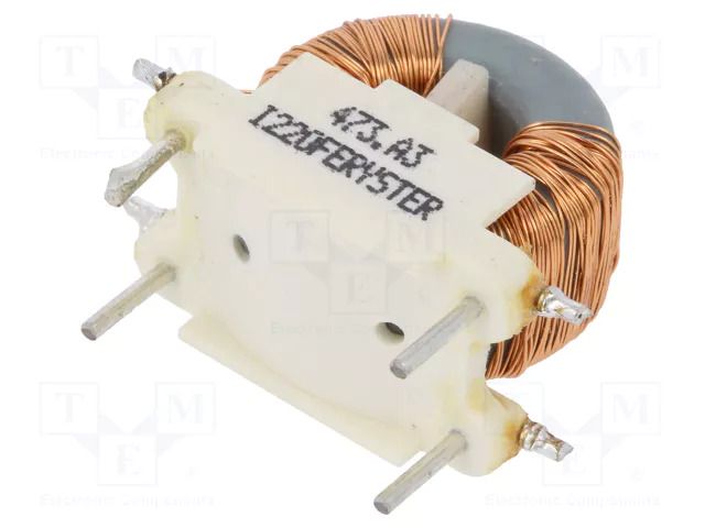 Inductor: wire; THT; 300mA; 630mΩ; -20÷50%; DTS-20; vertical; 230VAC FERYSTER DTS-20/47/0.3-BV