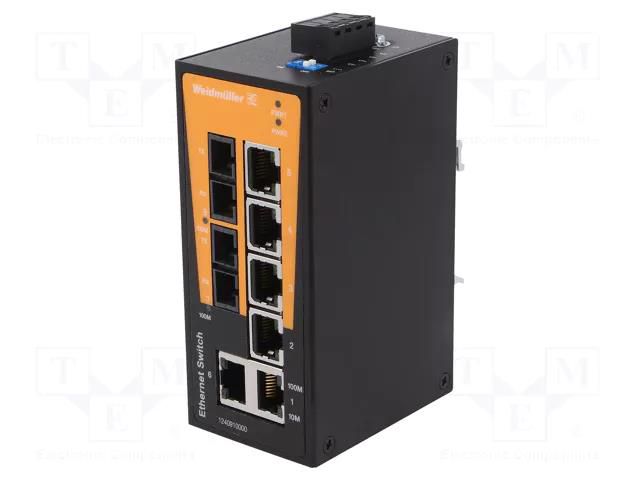 Switch Ethernet; unmanaged; Number of ports: 8; 9.6÷60VDC; IP30 WEIDMÜLLER 1240910000