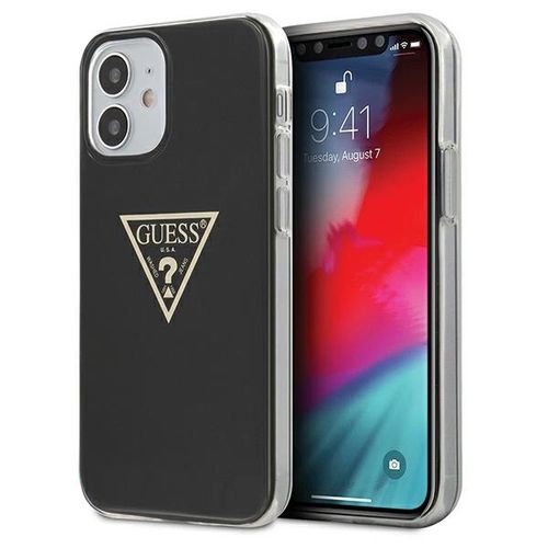 Guess GUHCP12SPCUMPTBK iPhone 12 mini 5.4&quot; black/black hardcase Metallic Collection, Guess 3700740481813 3700740481813