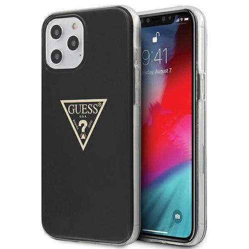 Guess Metallic Collection iPhone 12 Pro Max 6.7&quot; Case - Black, Guess 3700740481837 3700740481837