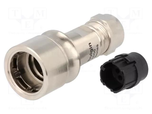 Connector: circular; plug; male; PIN: 8; w/o contacts; for cable BULGIN PXM6010/08P/CR0507