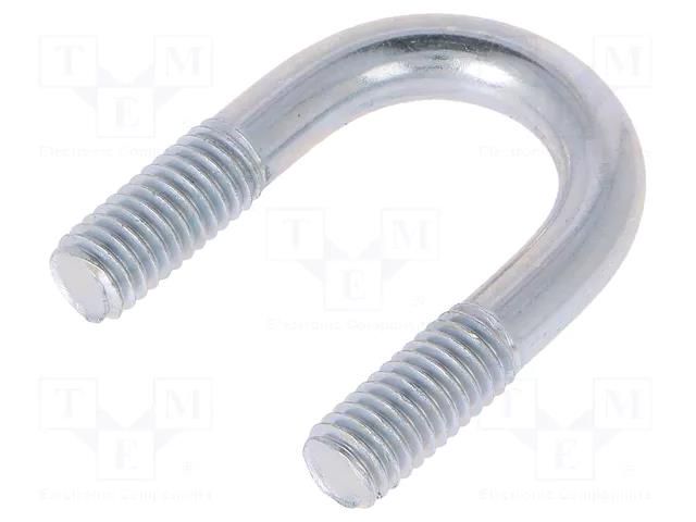 U-bolt; B; 1; steel; zinc; Thread len: 13mm; for fixing pipes DROMET D-CB.6..14..32