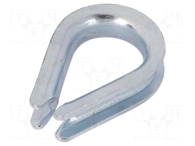 Thimble for rope; steel; for rope; Ørope: 5mm; zinc; DIN 6899B DROMET D-KU.5