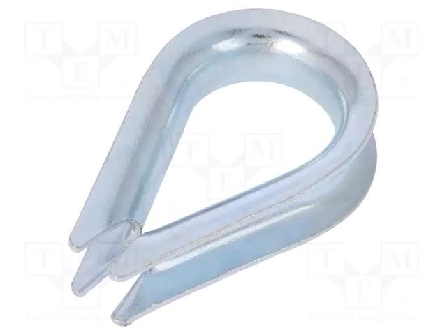Thimble for rope; steel; for rope; Ørope: 10mm; zinc; DIN 6899B DROMET D-KU10