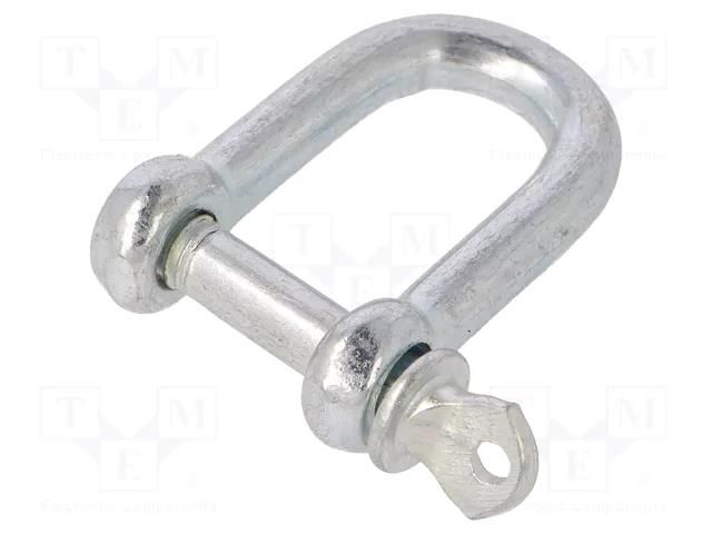 Dee shackle; steel; for rope; zinc; 6mm DROMET D-SK.6