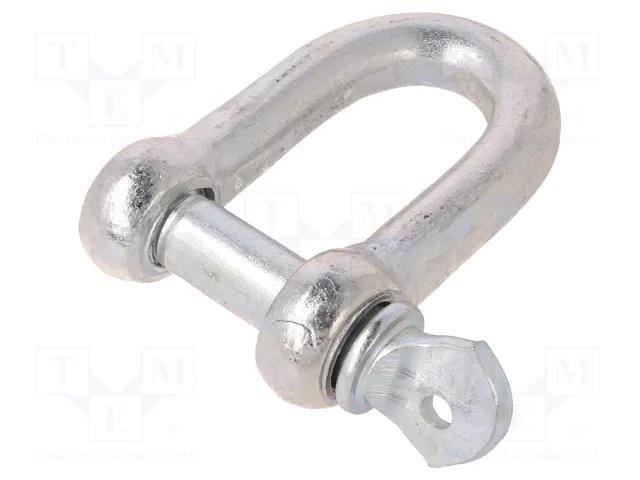 Dee shackle; steel; for rope; zinc; 18mm DROMET D-SK18