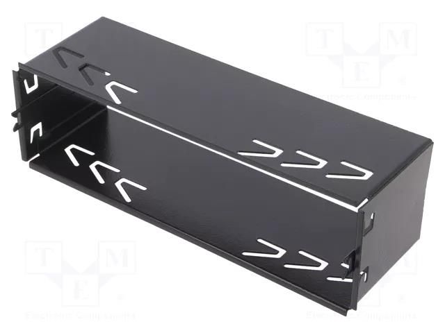 Car radio mounting half frame; 1 DIN; Alpine; black 4CARMEDIA PR.BK.ALPINE