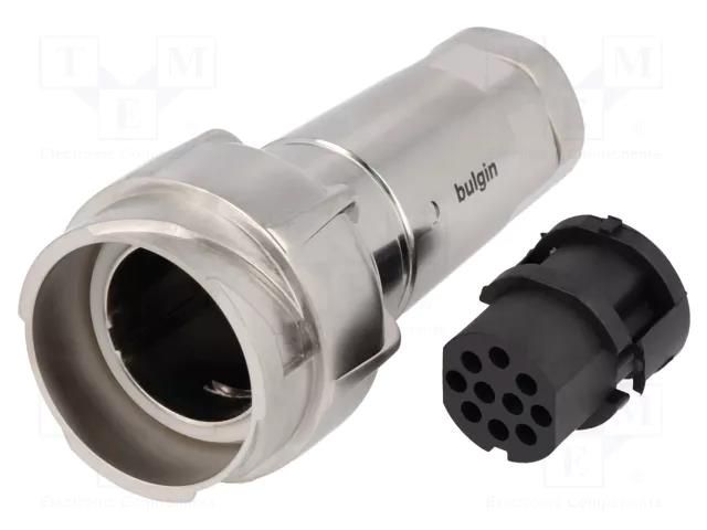 Connector: circular; plug; female; PIN: 10; 10A; 277V; w/o contacts BULGIN PXM7011/10S/CR0911