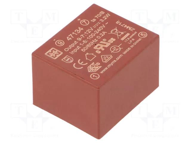 Converter: AC/DC; 3.2W; Uin: 85÷265VAC,120÷370VDC; Uout: 12VDC MYRRA MYRRA-47134