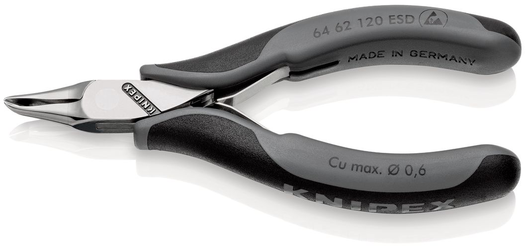 KNIPEX 64 62 120 ESD Electronics End Cutting Nippers ESD with multi-component handles 120 mm 64 62 120 ESD 4003773025085